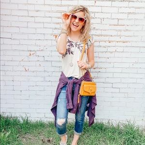 White Floral T Shirt